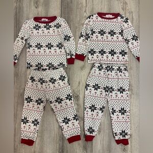 Pink Lily Red and White Pajama Sets Nordic Style